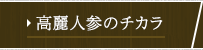 高麗人参のチカラ